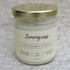 Lemongrass Soy Wax Candle 8oz
